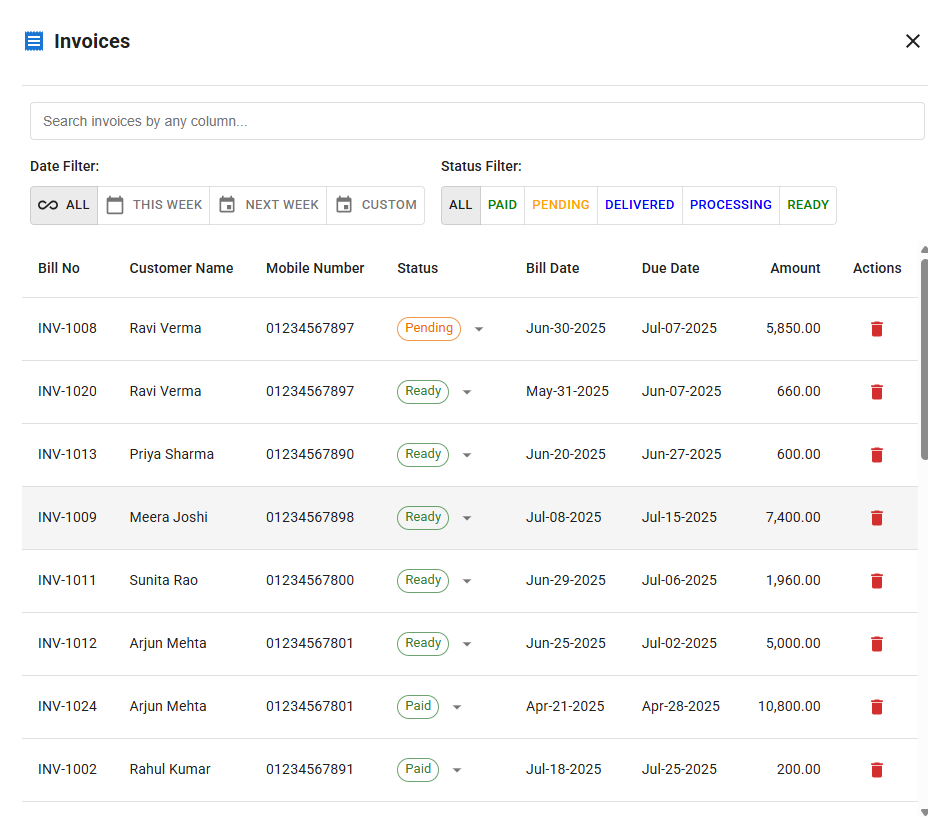 Invoice Management